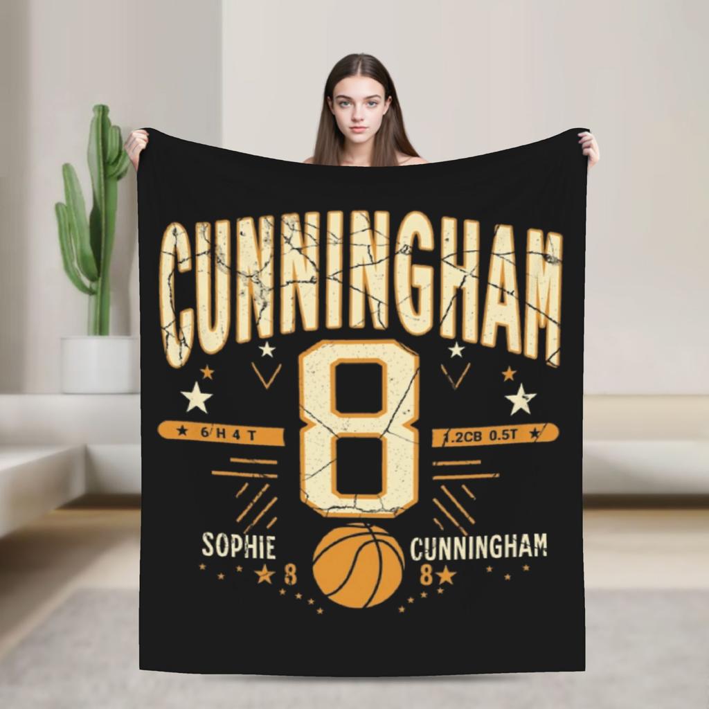 Sophie Cunningham Woman Basketball Blanket Fleece Print Multifunction UltraSoft Throw Blankets for Sofa Bedroom Bedspread