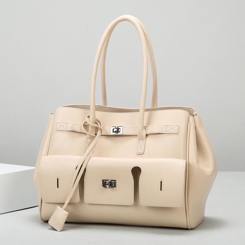 Designer Large Capacity Lock Tote Clutch