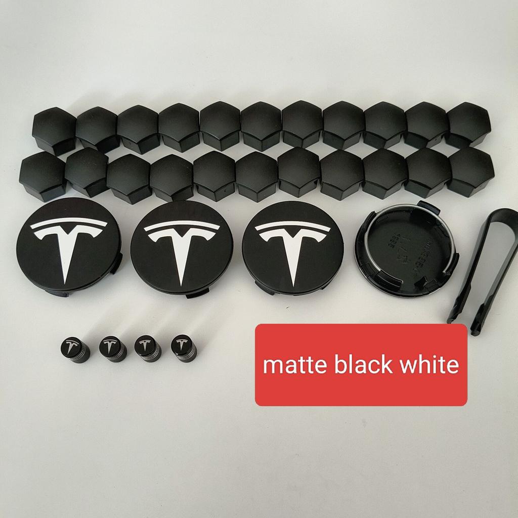 25PCS 29PCS  56/57mm For Tesla Model 3 Y Wheel  Original Car  Center Caps Logo Emblem Rims Hub Cover Caps Badge Accessories