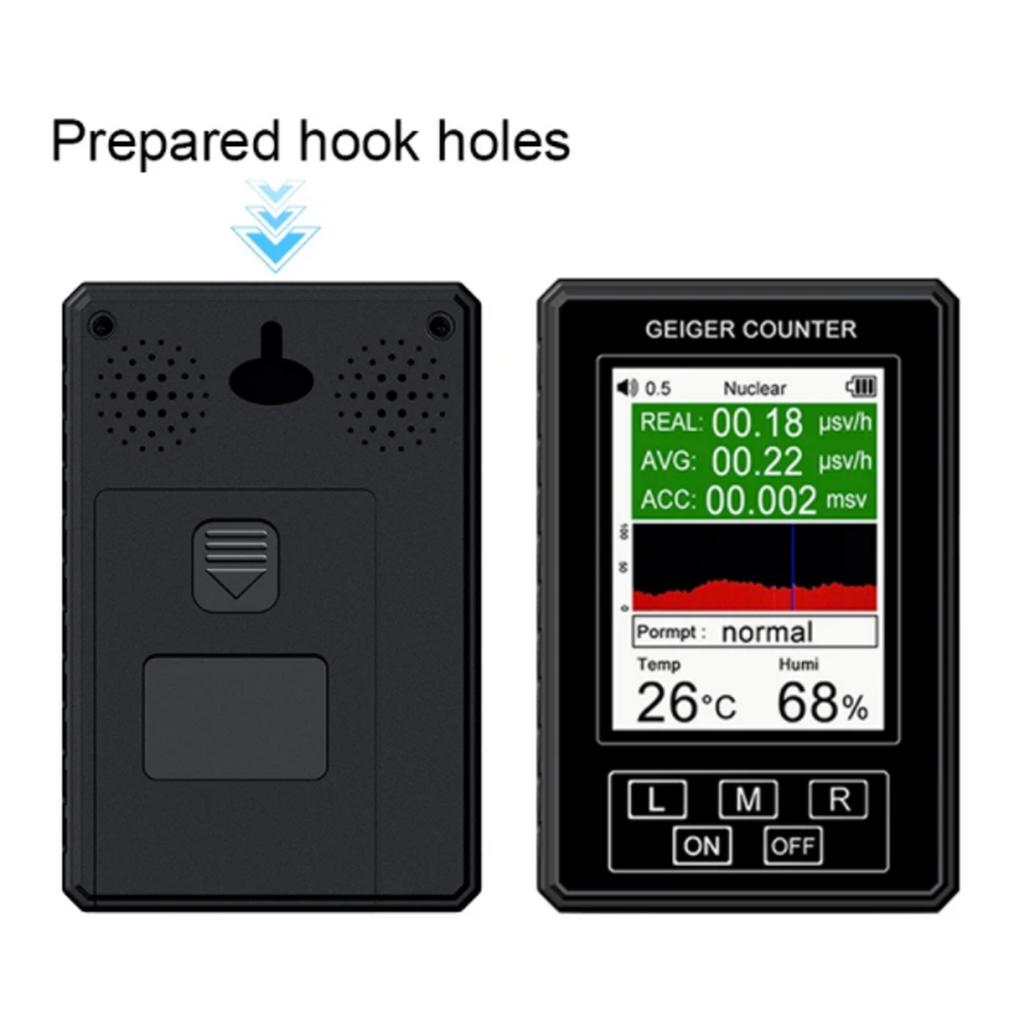 XR1 Pro Nuclear Radiation Detector Color Display Screen Geiger Counter Personal Dosimeter Marble Detector Beta Gamma X-ray