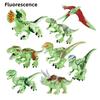8pcs Fluorescent Jurassic Dinosaur Building Blocks For Kids Non-toxic And Safe Material