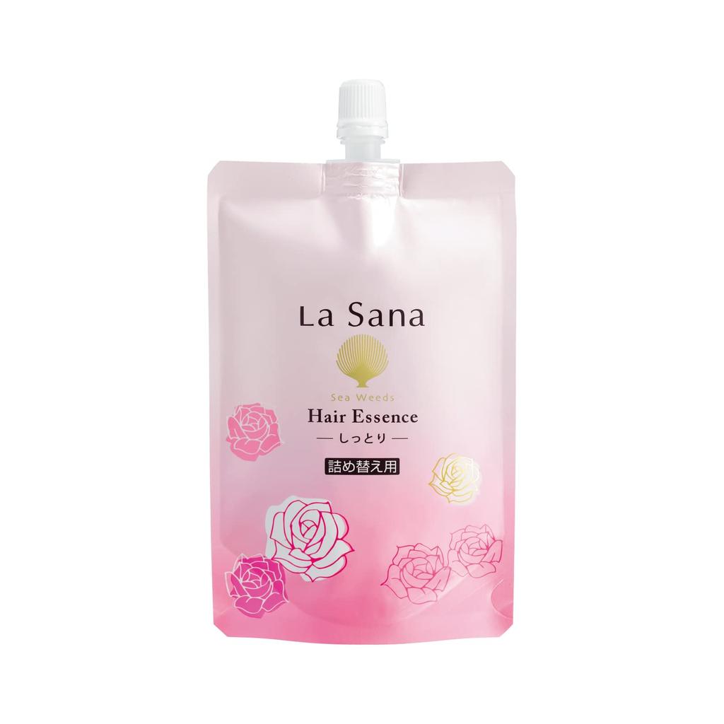 La Sana Seaweed Hair Essence, Moisturizing Refill (140ml / Rose Scent) Hair Oil, Leave-in Treatment, Hair Essence