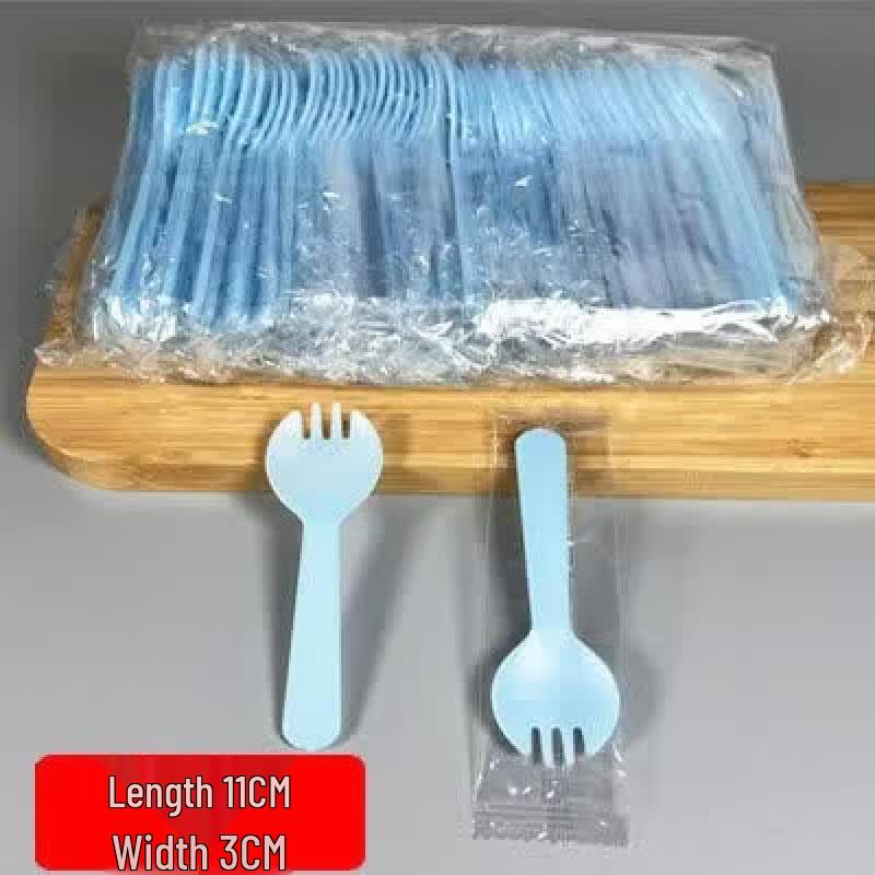 Disposable Plastic Spoon and Fork Set