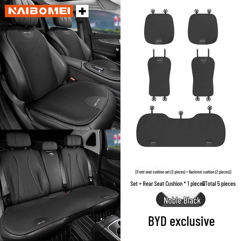 BYD Car Seat Cover - All Seasons Ice Silk Cushion with Lumbar Support for Han, Yuan, Song S7, Qin, F6, Tang, Seal, Destroyer Models