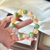 Natural Yellow Phantom Quartz & Xiuyu Jade Beaded Bracelet with Citrine & White Crystal - Light Luxury Design