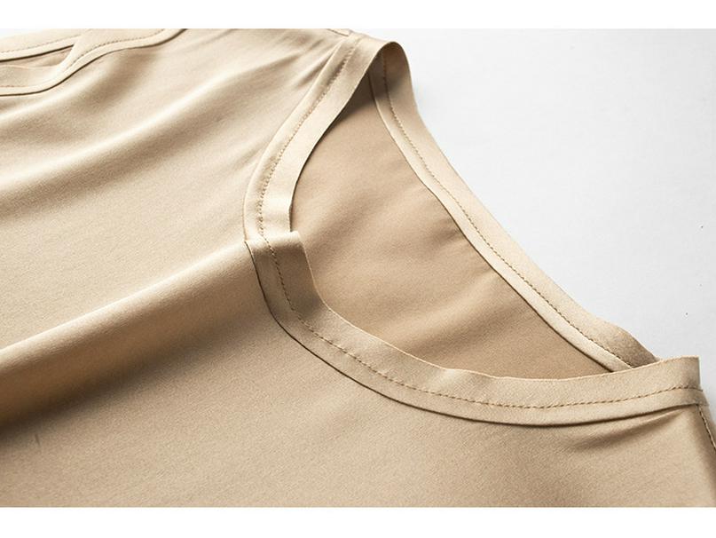 Women's Summer Silk Camisole - Mulberry Satin Solid Sleeveless Top