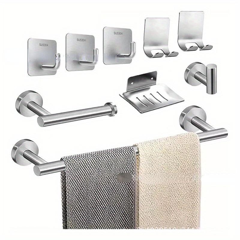 

Крючок для одежды и головных уборов, черный неперфорированный крючок, мыльница для ванной комнаты, набор полотенец из нержавеющей стали, держатель для туалетной бумаги