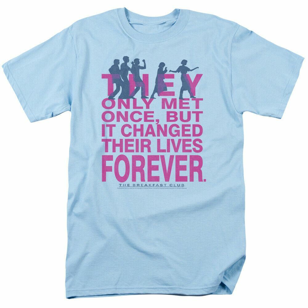 

The Breakfast Club Forever T Shirt Mens Licensed Classic Movie Tee Light Blue XXXL