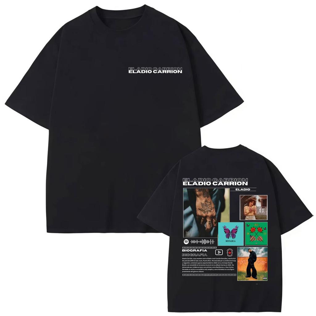 Rapper Eladio Carrion Album Graphic T Shirts Men Women Clothing Fashion Hip Hop T-shirt High Quality Cotton T-shirts