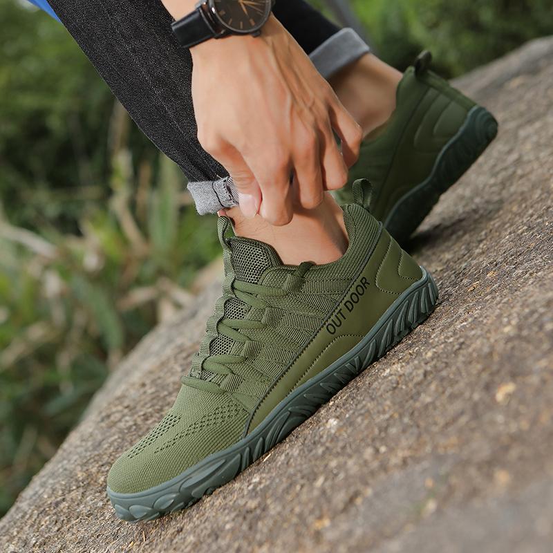 Men's Barefoot Hiking Sneakers Anti-slip Outdoor Casual Sports Shoes Male Climbing Trekking Shoes Breathable Mesh Trainers