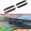For BYD Han Ev Dm   Car Accessories Door Handle Cover With Smart Key Hole Catch Cap Trim Molding