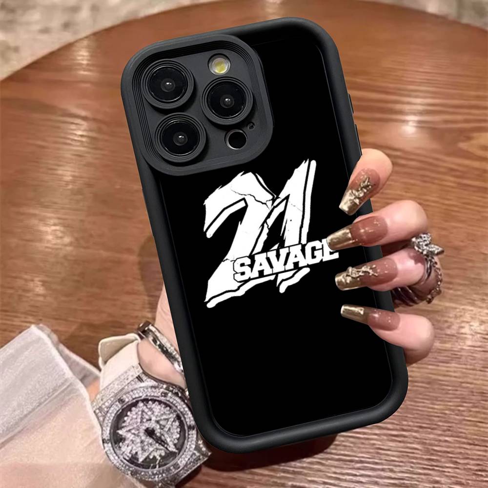 Rapper 21 Savage For IPhone 17 Pro Max 16 15 14 13 12 11 Plus Black Soft Phone Cover