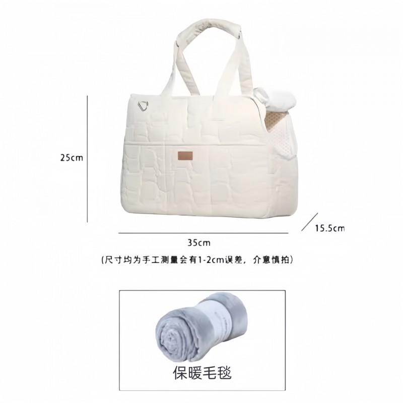 Portable Pet Carrier Bag Cats Small Dogs Winter Warm Handheld Backpack Travel Friendly Canvas