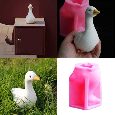 Figurka Zwierzęcia Gęś 3D Silikonowe Formy do Świec do Wyrobu Świec Mydła Dekoracja Gipsowa Formy Silikonowe do Cementu Gliny