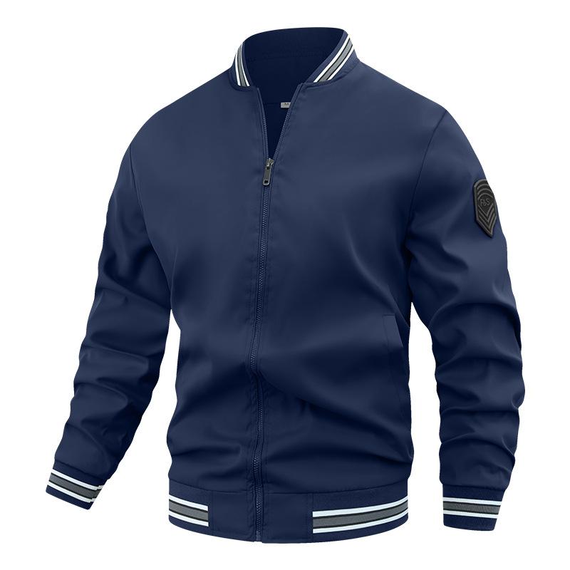 Herren Europäischer Amerikanischer Stil Dünne Jacke Mode High End Locker Lässig Reißverschluss Frühling Herbst Neu Fliegerjacke Mantel