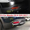Bakre Dimljus Dekrationsram Skyddskåpa Passar För Mazda CX-9 CX9 2017 2018 ABS Krom Blank