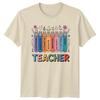 Teacher Books Floral Design Unisexs TShirt Education Teacher Gift For Her