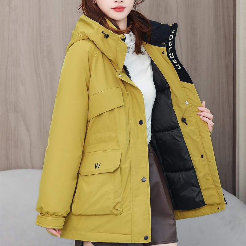 Módní dámské kabáty Zimní parky S kapucí Ležérní Volný Silný Teplý Dámská bunda