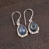 Natural Sodalite Gemstone 925 Sterling Silver Jewelry Handcrafted Earrings 1.30" EE-3-28