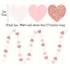 Paper Heart Streamer Banner Decorative Paper Garland Paper Heart Decorations  Wedding Decorations