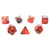 7Pcs/Set Dark Blue And Orange Starry Sky Dice Table Games Dice Set