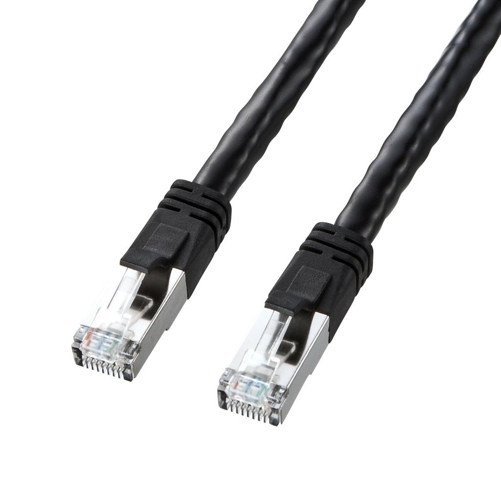 SANWA SUPPLY PoE CAT6 LAN Cable, 15m, Black, KB-T6POE-15BK