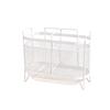 Utensil Storage Rack with Divided Compartments Organizer Drainage Holes Design Rack for Kitchen Countertop