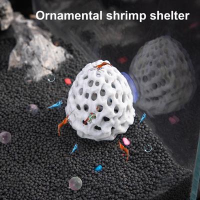 Shrimp Dome Hideout Aquarium Shrimp Breeding Cave Betta Habitat Shelters Fish Tank Accessories for Small Fish Guppy Hiding Resting