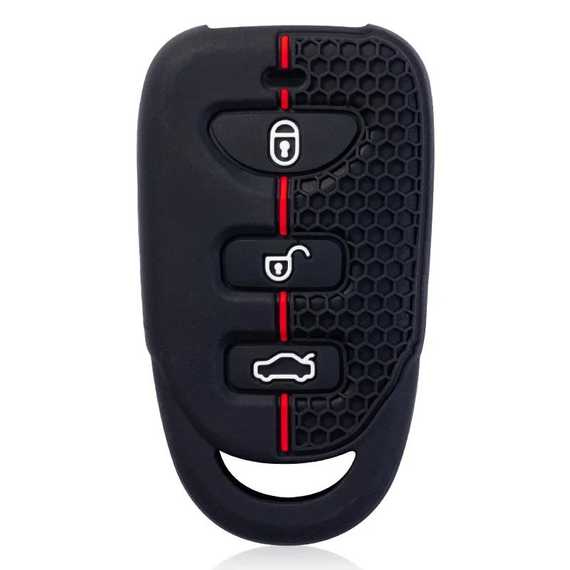 Silicone 3+1 Buttons Car Remote Key Case Shell Fob Cover for Kia Sorento Soul Carens Hyundai Tucson Sonata Santa FE Carens