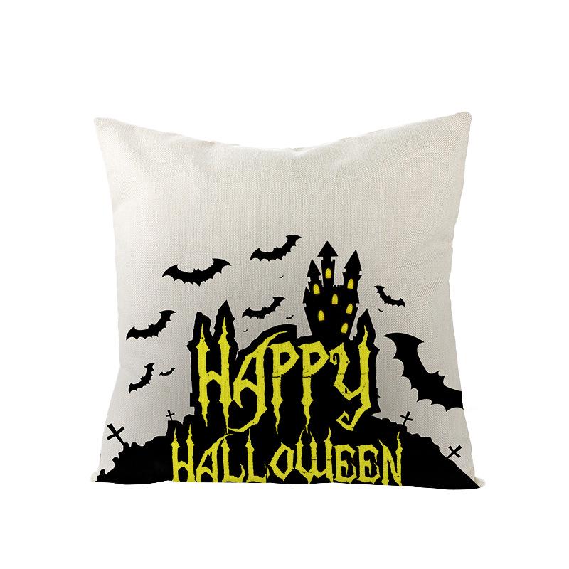 Halloween Pillowcase New Pumpkin Black Cat Series Sofa Cushion Waist Pillowcase Home