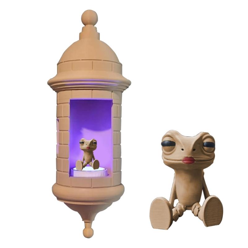 Puerto Rico Themed Coqui Frogs Wall Light Handmade Plastic Sentries Box Design Ambients Glows Perfect For Home Decors Gift