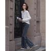 Women's V-Neck Long Sleeve Relaxed Fit T-Shirt
