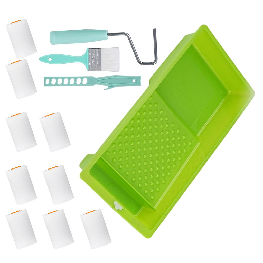 13Pcs Paint Roller Set Includes 2Inch Drywall Compound Rollers and Frame Portable Accessory for Wall and Ceilings