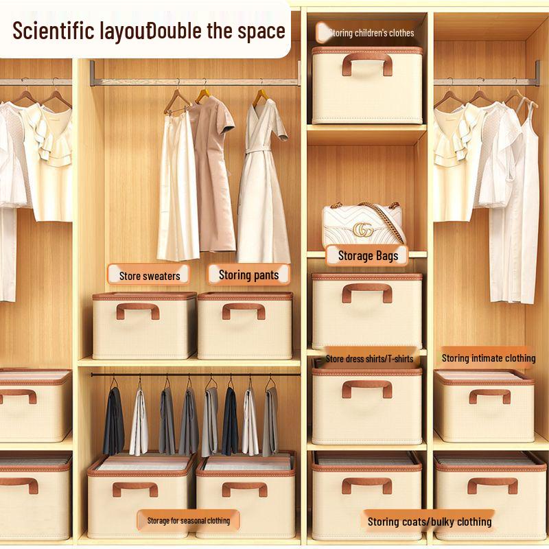 Large Waterproof Foldable Fabric Storage Box for Clothes