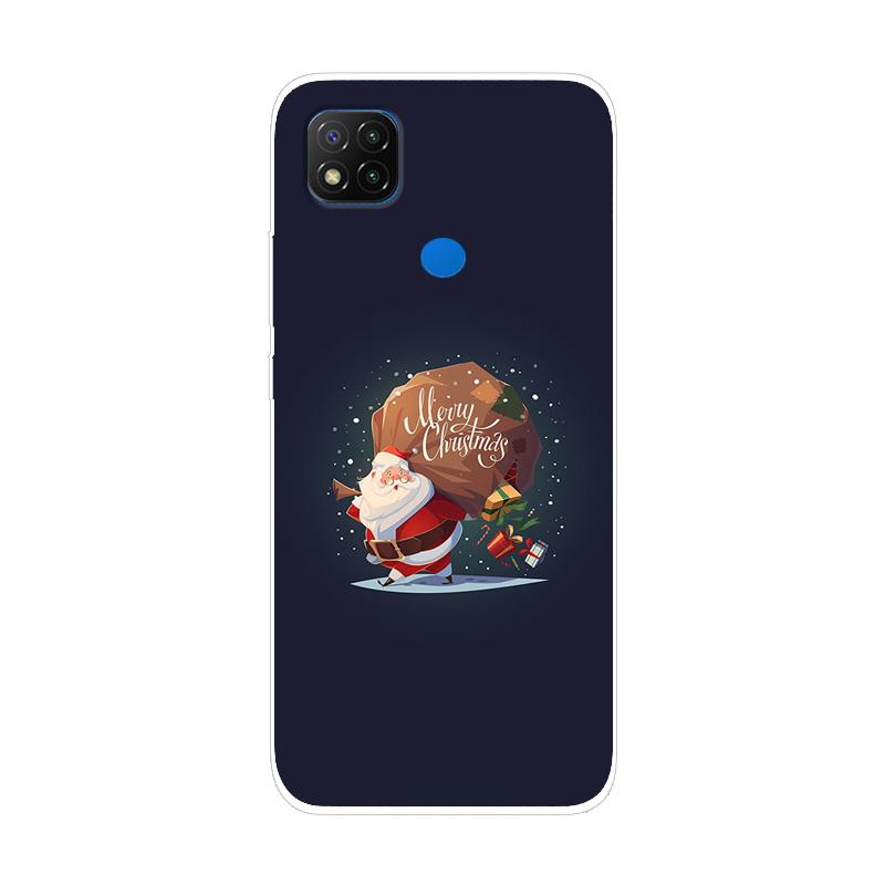 Soft Silicone Case For Xiaomi Redmi 9C NFC Case Soft TPU Christmas Phone Case For Xiaomi Redmi 10C 9C Case Redmi 9 C NFC Cover