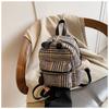 Retro Bag Women's Bag Fashionable Versatile Plaid Backpack Niche Design Small Backpack
