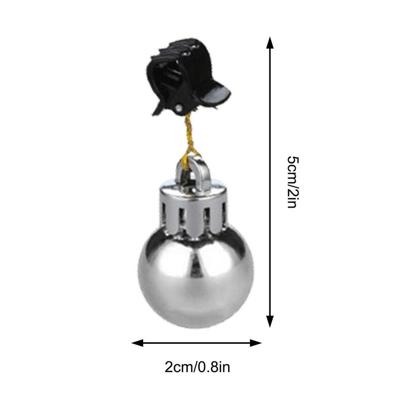 12Pcs Christmas Beard Baubles Ornaments Colorful Ball Bell Beads Beard Clip for Men New Year Navidad Party Decoration Supplies