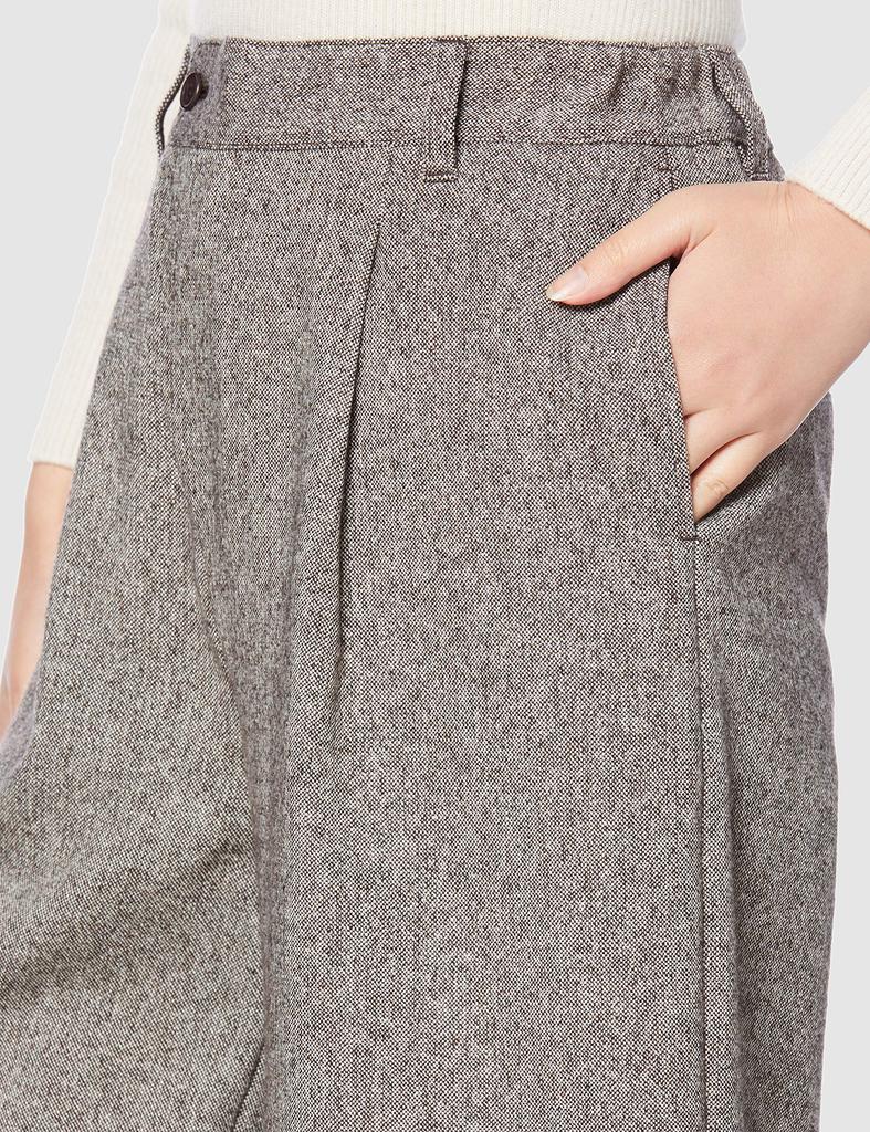Mizuno Breath Thermo Wool Wide Pants B2MF0709 Brown Size S Size (Go to) Women's Heather, (Japan S)