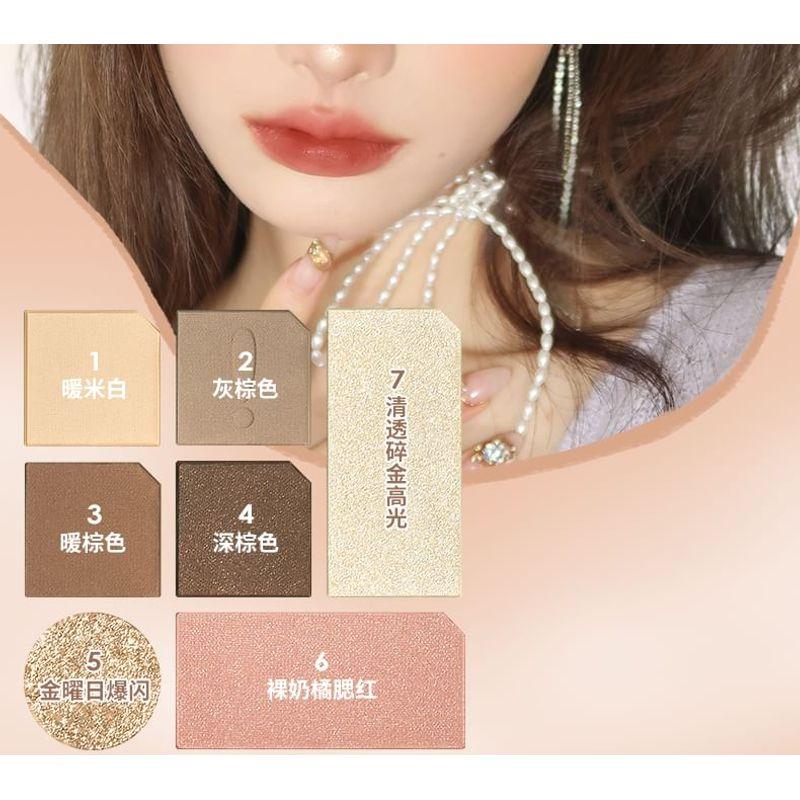 CHIOTURE - Seven-Color Disk Eyeshadow Palette - 5 Types