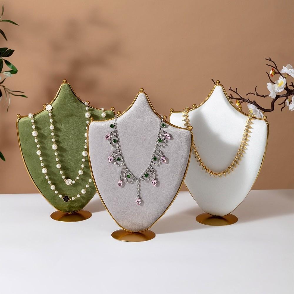 Crown Shaped Necklace Display Holder Metal Base Jewelry Organizer Store Window Display