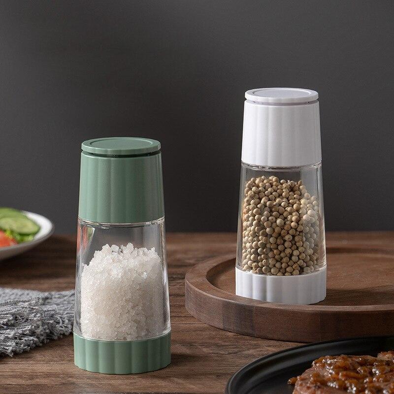 1PC Household Pepper Grinder Rotary Manual Sea Salt Pepper Seasoning Bottle Grinder Glass Seasoning Bottle 1pc