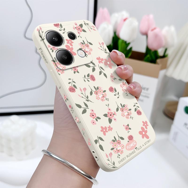 Floral Scent Phone Case For Xiaomi Poco X8 M8 Pro Max 5G Silicone Cover