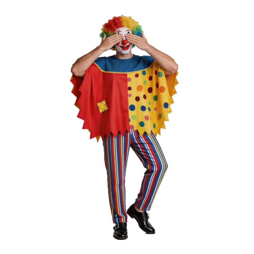 Clown Cape Cosplay Costume Set Halloween Party Role Play Outfit for Adults New