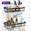 Punch-Free Wall-Mounted Bathroom Shelf and Soap Holder