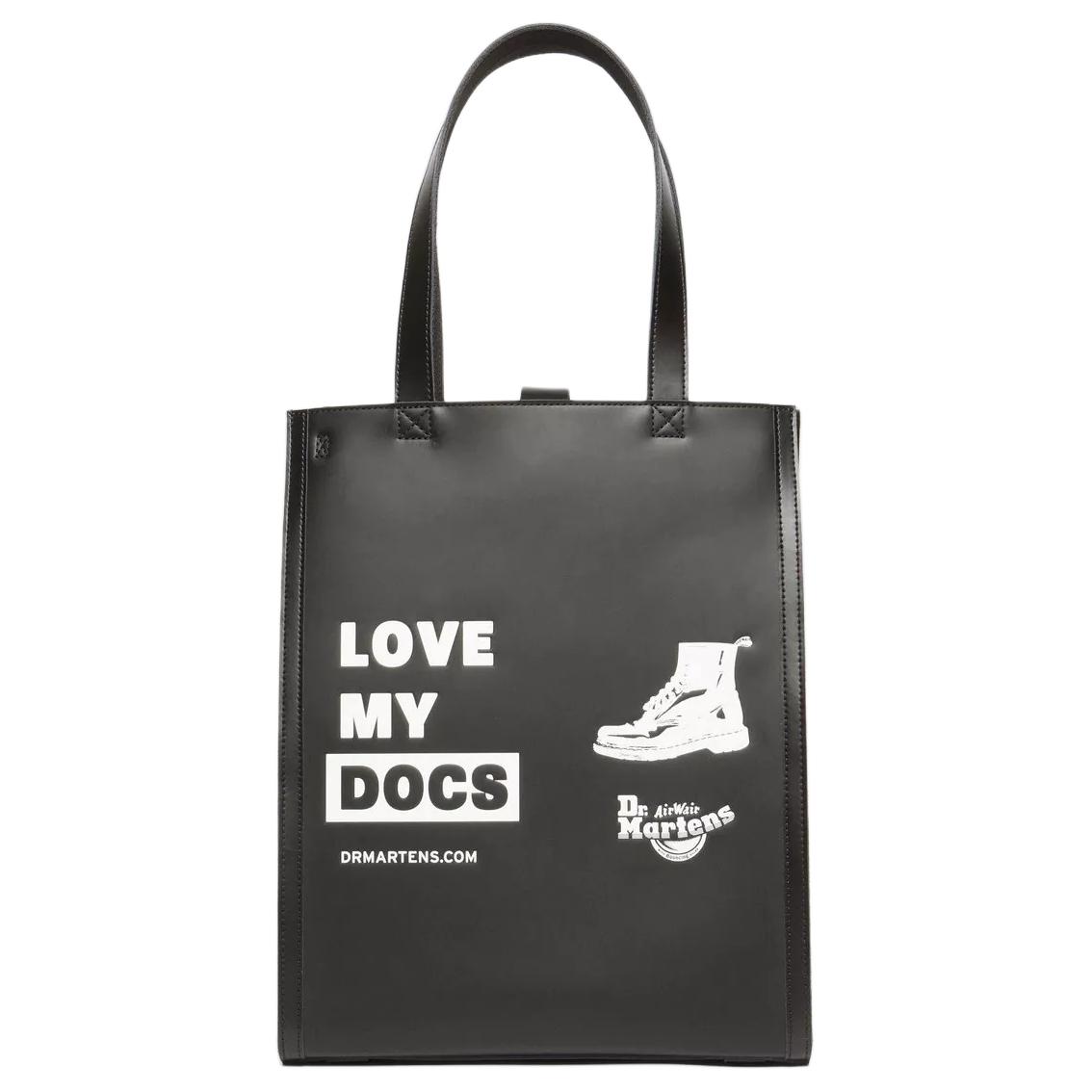 

Новая сумка-тоут из коровьей кожи Dr.Martens, сумка для покупок, сумка через плечо, средняя, унисекс, черная AD093001 32.0*14.0*40.1CM