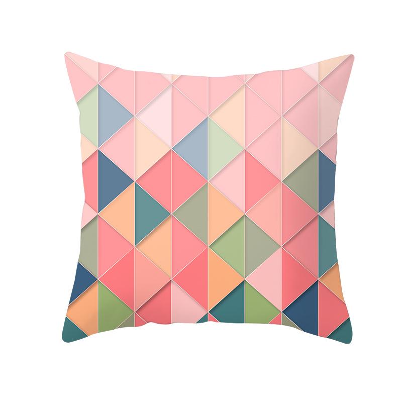 Household Products Colorful Printed Geometric Mirror Space Pillow Case Cushion Waist Pillow Case