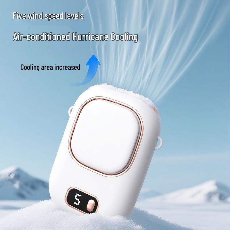 2026 Waist-Hanging Mini USB Fan: Powerful Wind, Customizable Logo, Neck-Hanging, USB Rechargeable