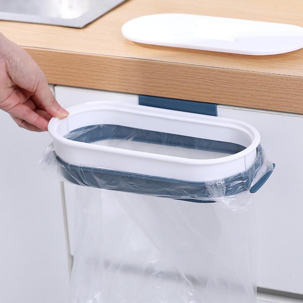 Przenośny stojak do przechowywania worków na śmieci o dużej nośności, oszczędzający miejsce, wiszący uchwyt na worki na śmieci z pokrywą