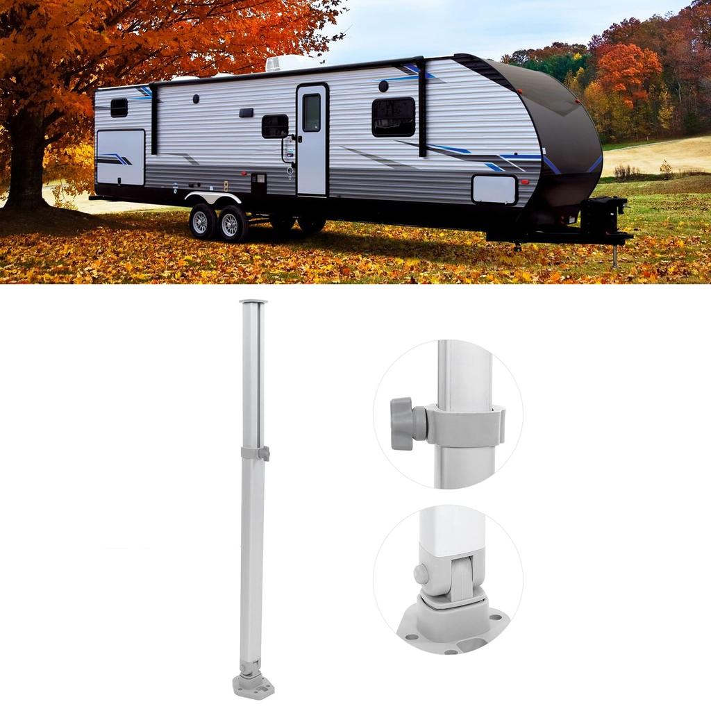 Zerodis Height Adjustable Table Legs for RV Removable Table Support with Height Adjustment 510-760mm Caravans, 2-Step