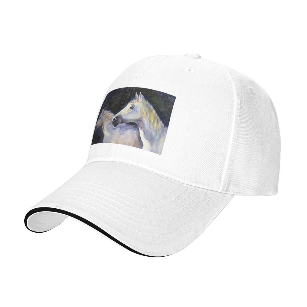 Double Horse Portrait Design Cap Casual Baseball Caps Adjustable Hat Hip Hop Summer Unisex Baseball Hats Customizable